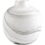 Moon Mist Contemporary Glass Vase with Black/White Swirl Design