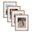 Rustic Brown Wood 12x15 Wall Gallery Frame Set, 11x14 matted to 8x10