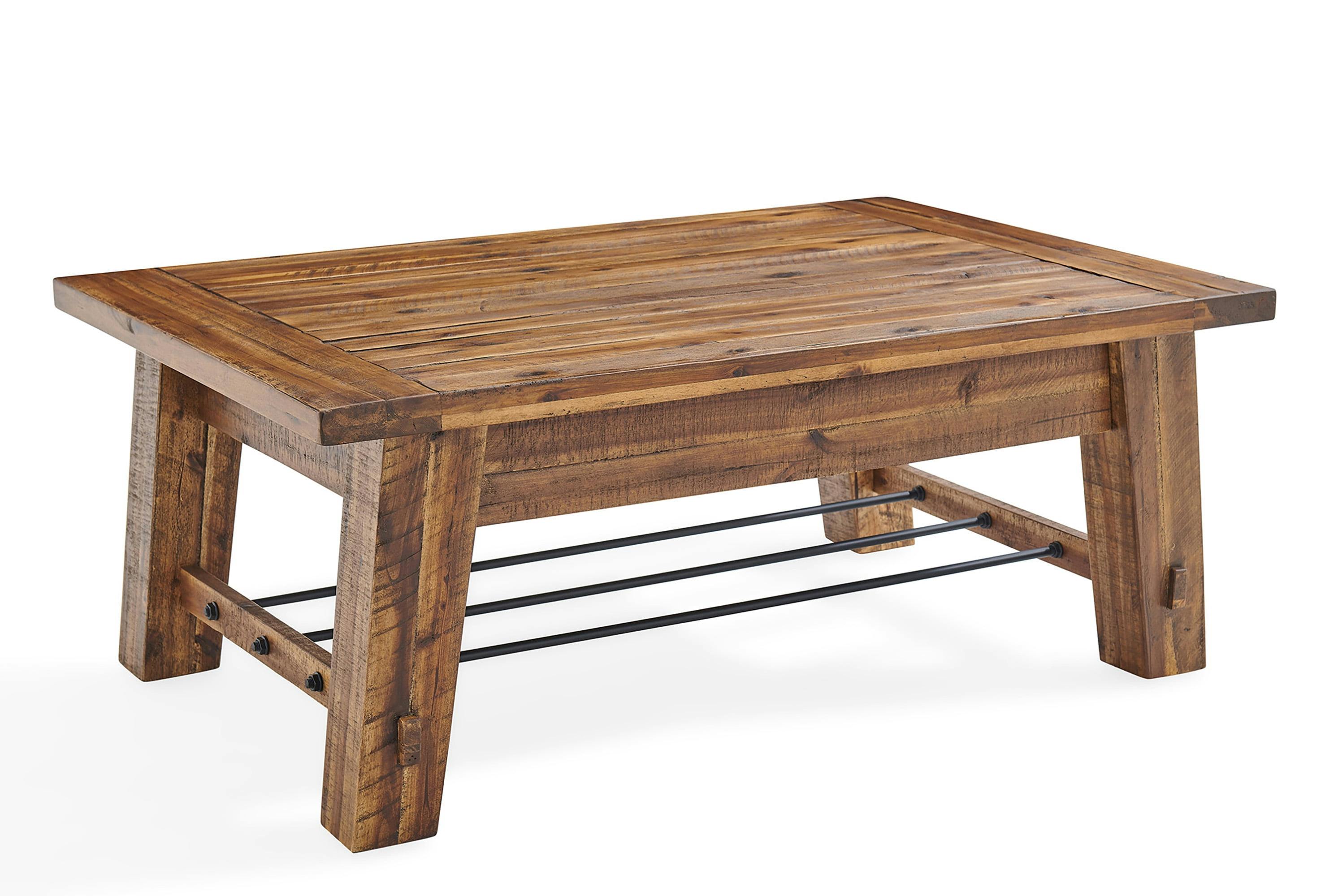 Durango 51'' Dark Brown Industrial Wood and Metal Coffee Table