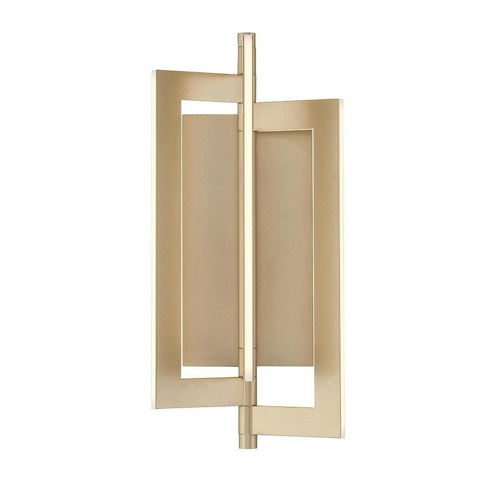 Livra Gold LED Integrated Dimmable Wall Sconce with Asymmetrical Design