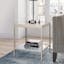 Sleek Nickel & Tempered Glass 20" Square Side Table