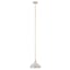 Pearled White and Brass Metal 10.75" Industrial Pendant Light