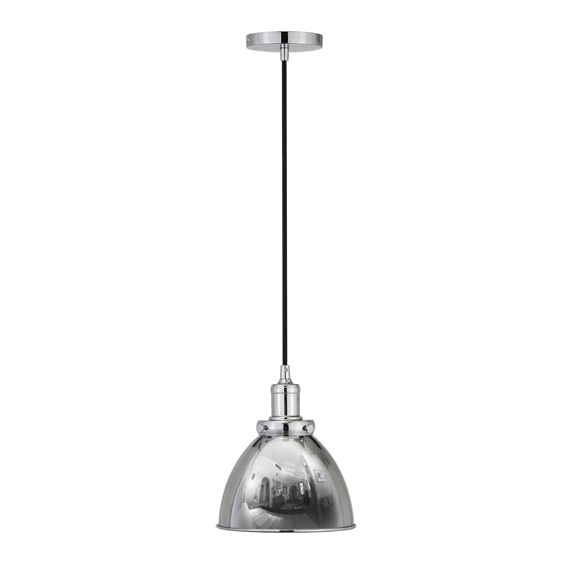 Madison 8" Industrial Bowl Pendant in Polished Nickel