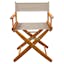 Solid Oak Extra-Wide Directors Chair with Natural Canvas