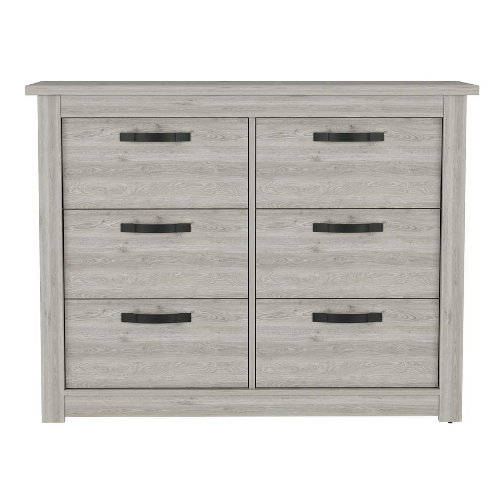 Westport Contemporary Light Gray Six-Drawer Double Dresser