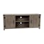 Rustic Industrial Gray Wash Oak TV Stand with Cabinet for 65" TVs