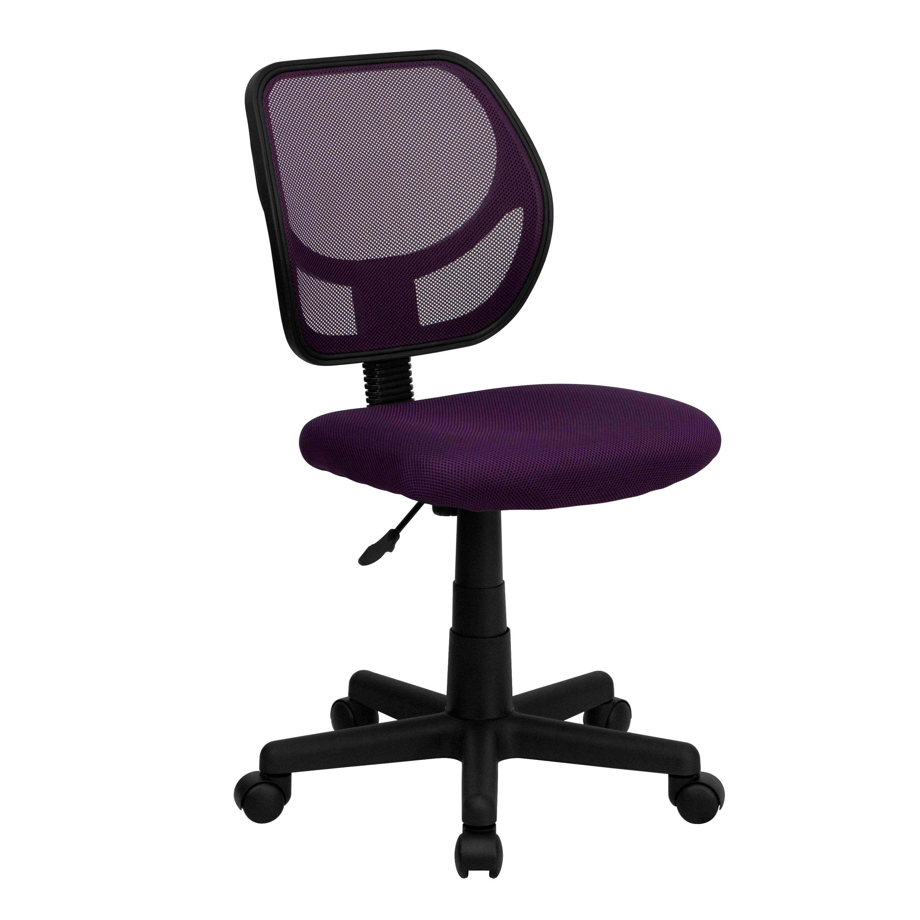 ErgoFlex Armless Low-Back Purple Mesh Task Chair