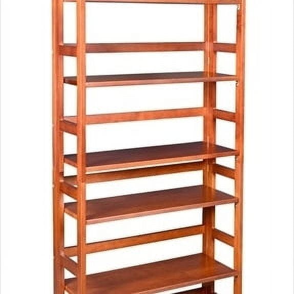 Flip Flop Cherry 67" High Stackable Wooden Bookcase