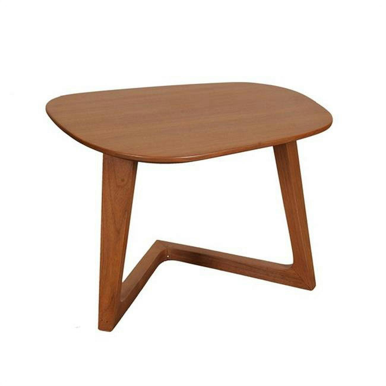 Mid-Century Modern Oval Walnut End Table