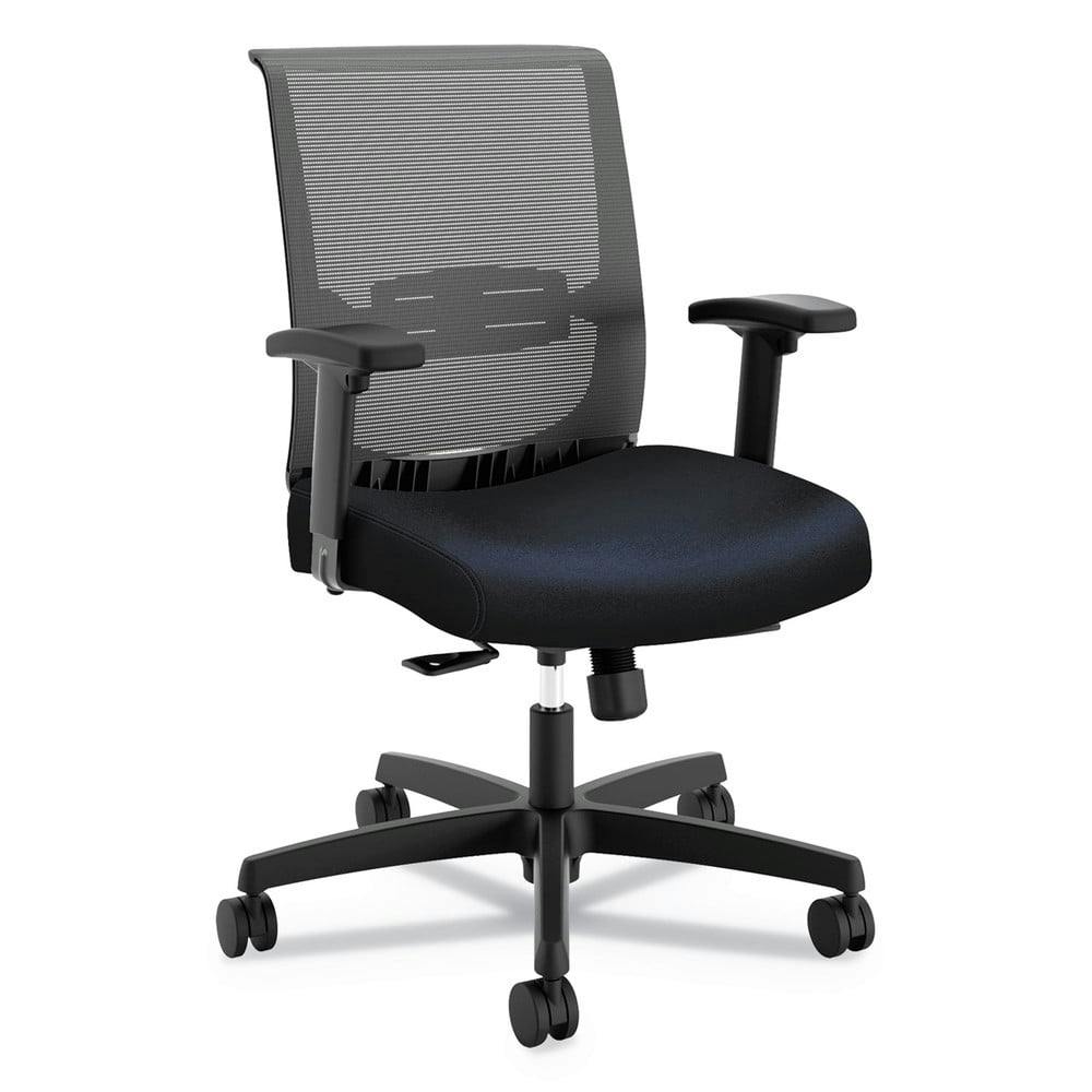 Convergence Navy Mesh Swivel Task Chair with Adjustable Arms