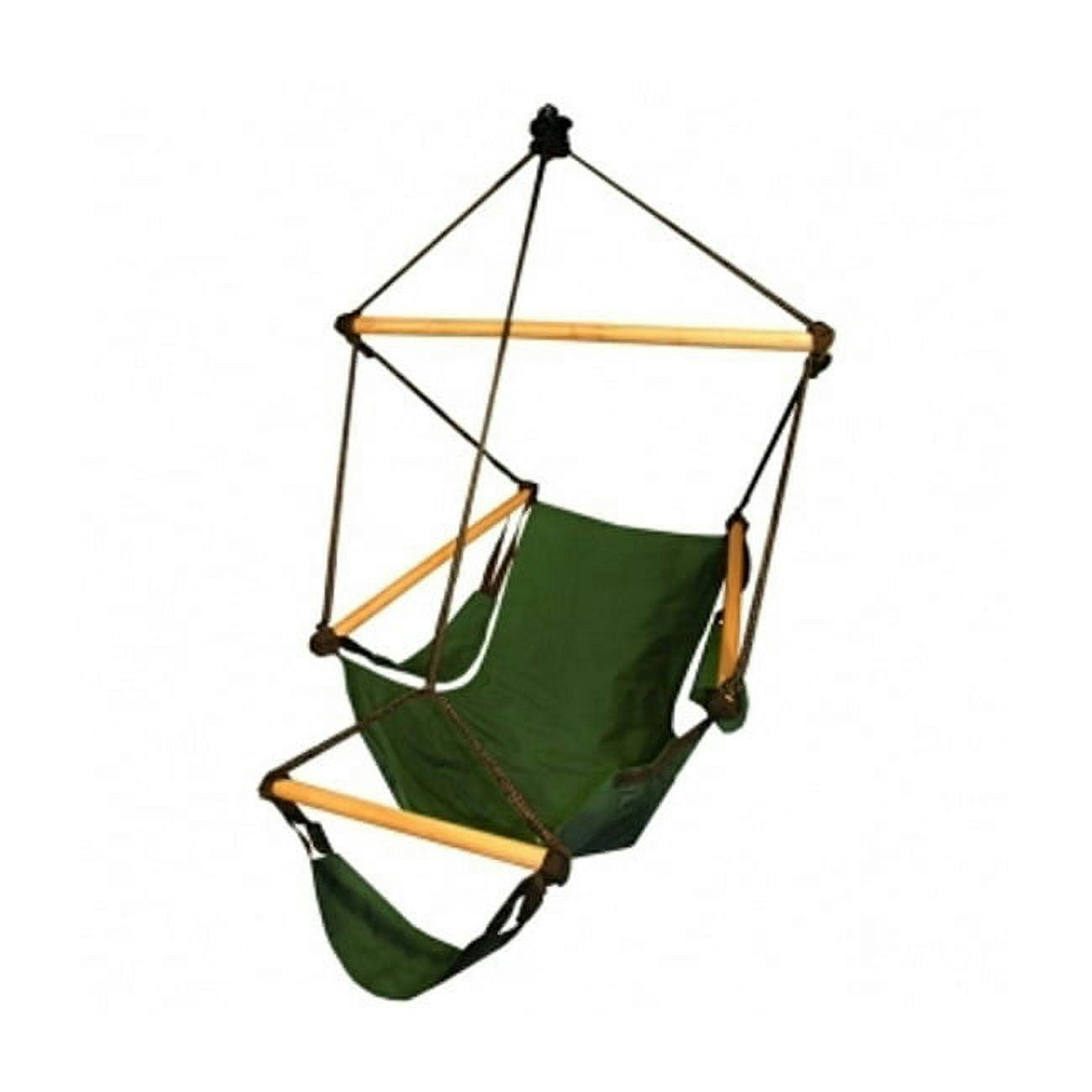 Hammaka Cradle Air Swing Chair in Hunter Green with Detachable Armrests