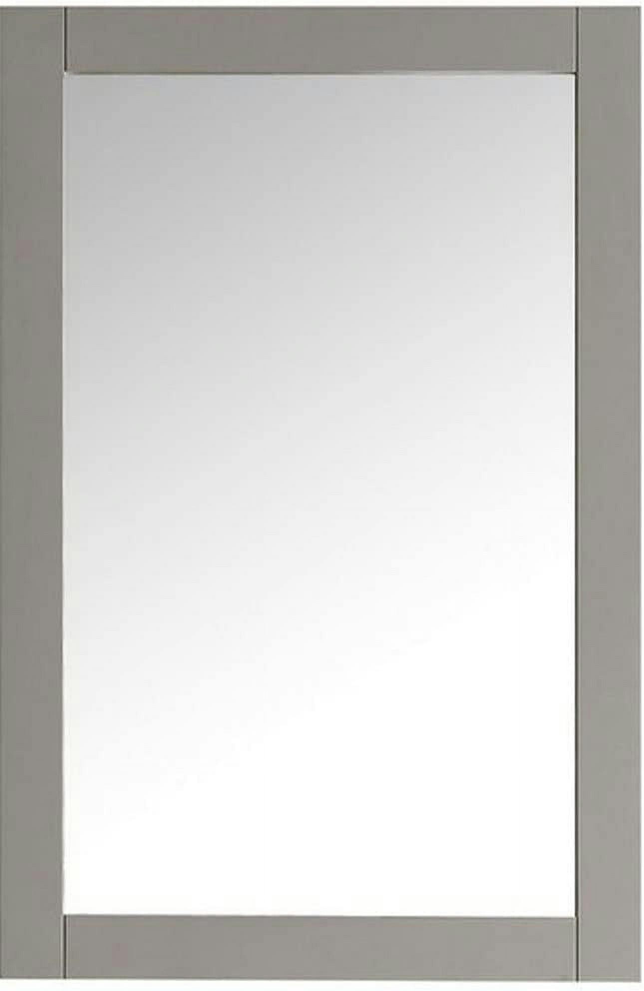 Elegant Hartford 20" x 30" Gray Wood Frame Bathroom Vanity Mirror