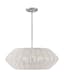 Luca Polished Chrome 5-Light Chandelier with Natural Rattan Shade