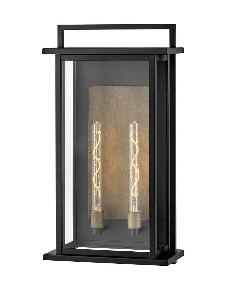 Langston Burnished Bronze and Black 2-Light Outdoor Wall Sconce