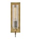 Ryden Heritage Brass 1-Light Sconce with Clear Glass Shade