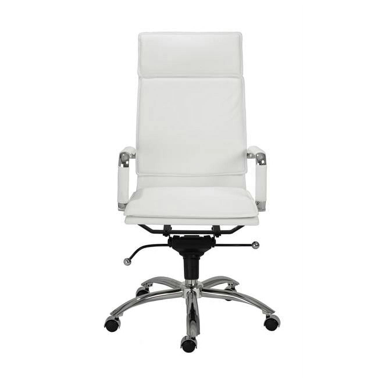 Amelia High-Back Swivel Office Chair with Chromed Steel Base