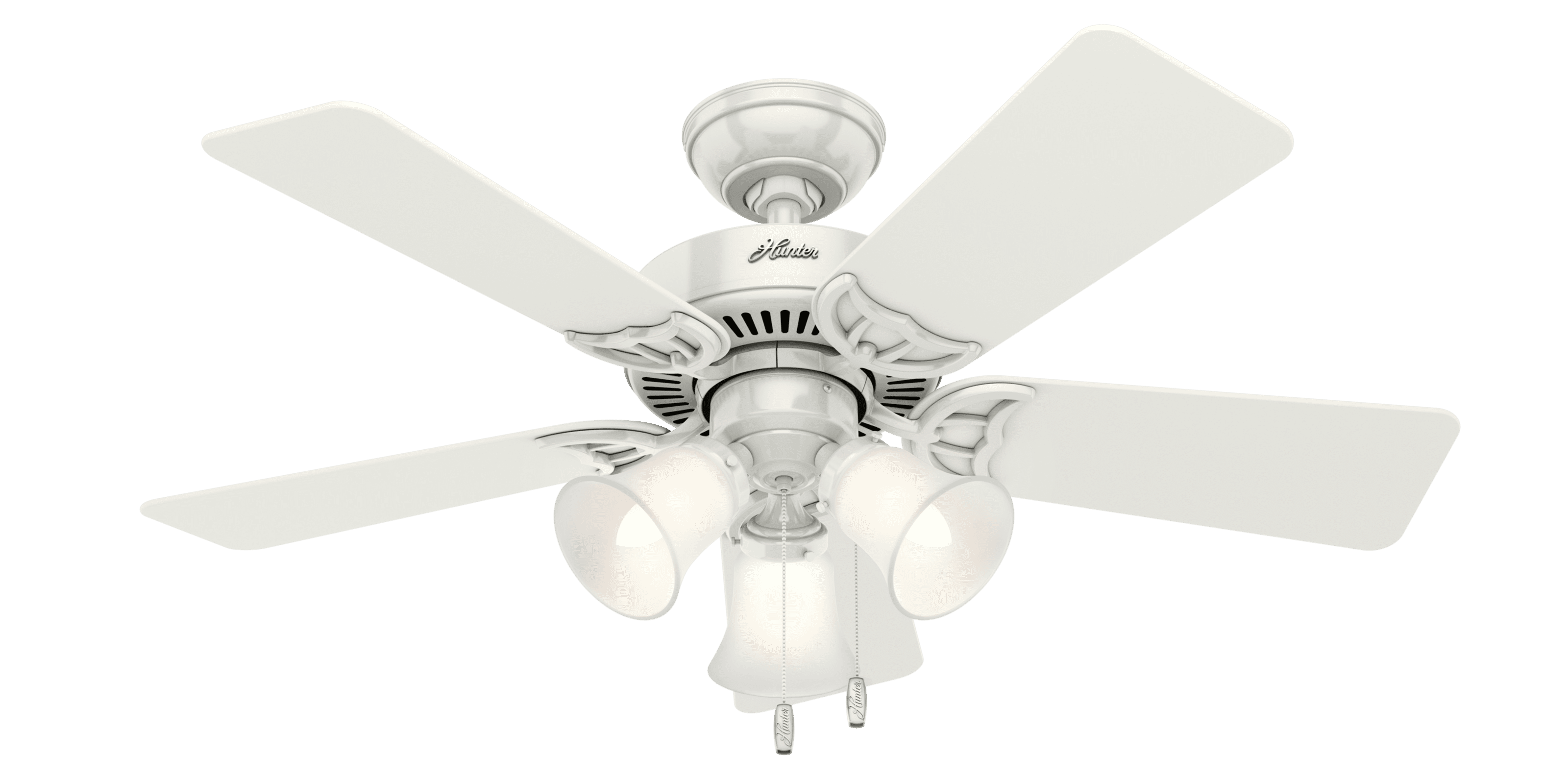WhisperWind Classic 42" Ceiling Fan with White Oak Blades and Lighting