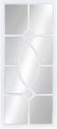 Cassat Full-Length White Windowpane Wall Accent Mirror