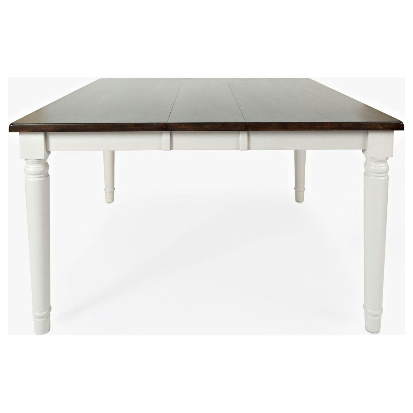 Farmhouse Gray-Brown Solid Wood Square Extendable Counter Table