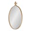 Elegant Oval Bronze-Gold Iron Framed Wall Mirror, 37.5" x 23.5"