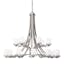 Hendrik Brushed Nickel 18-Light Tiered Chandelier with Satin Etched Opal Glass
