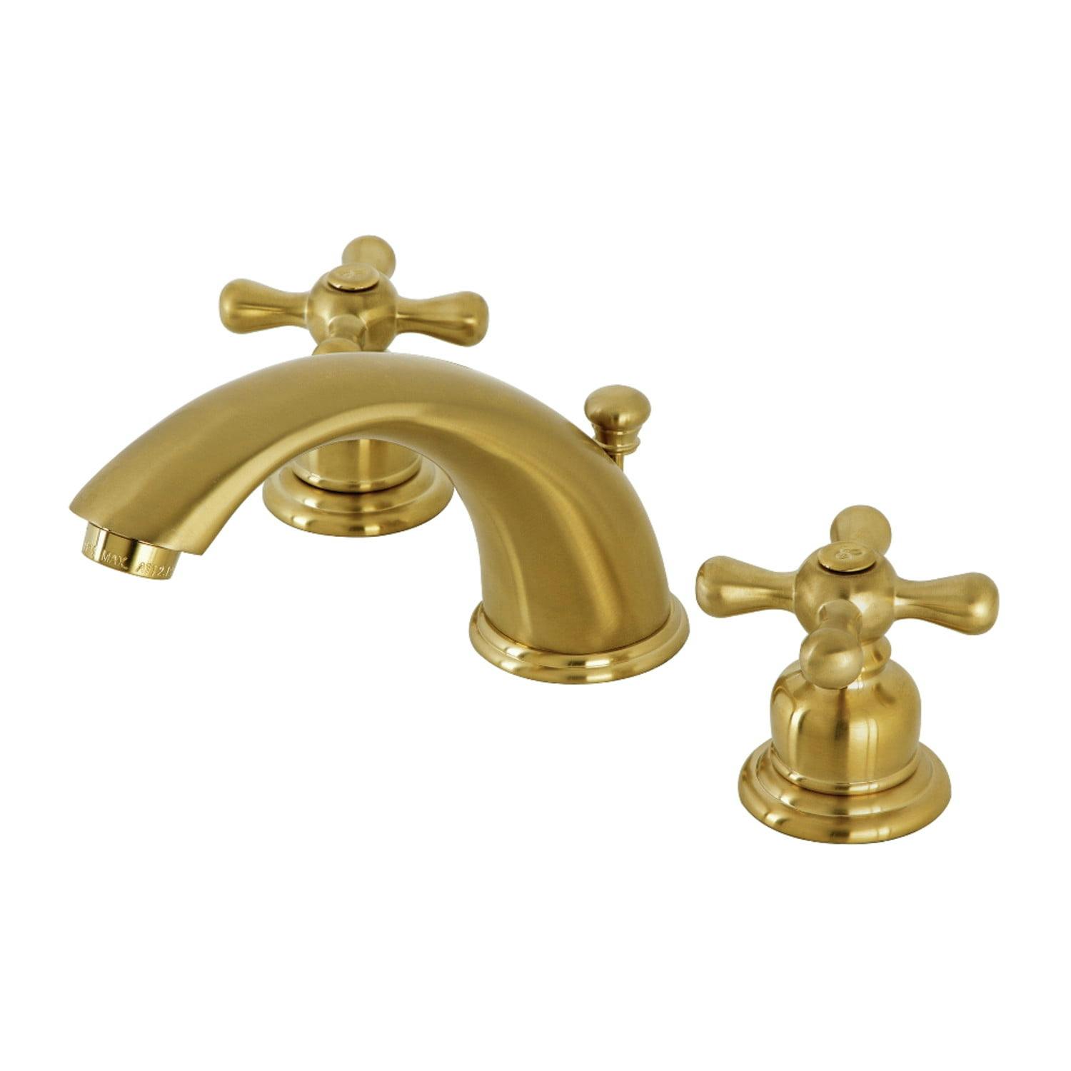 Victorian Brushed Brass Widespread Bathroom Faucet
