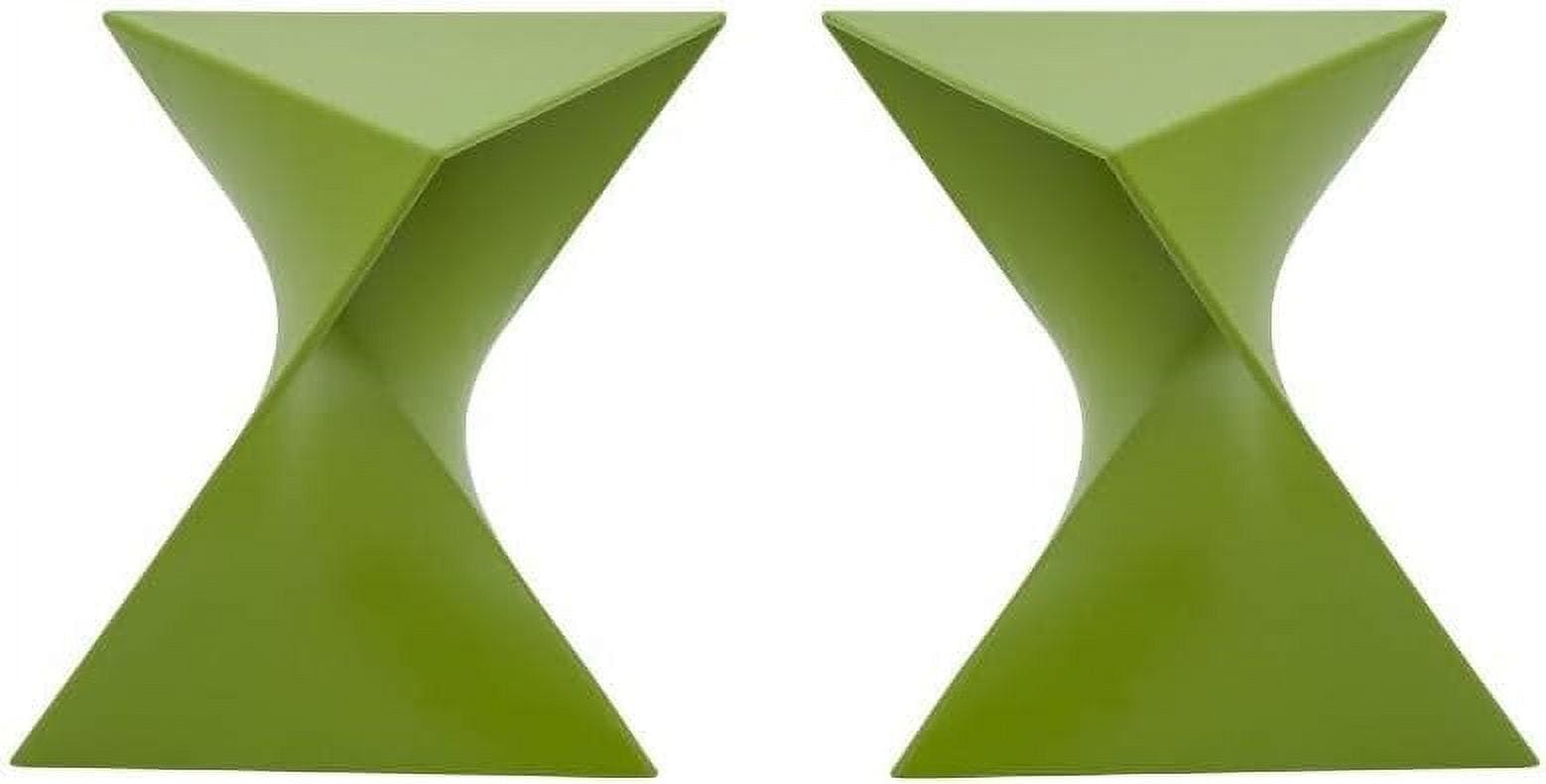 Randolph Vibrant Green Triangular Plastic Side Table
