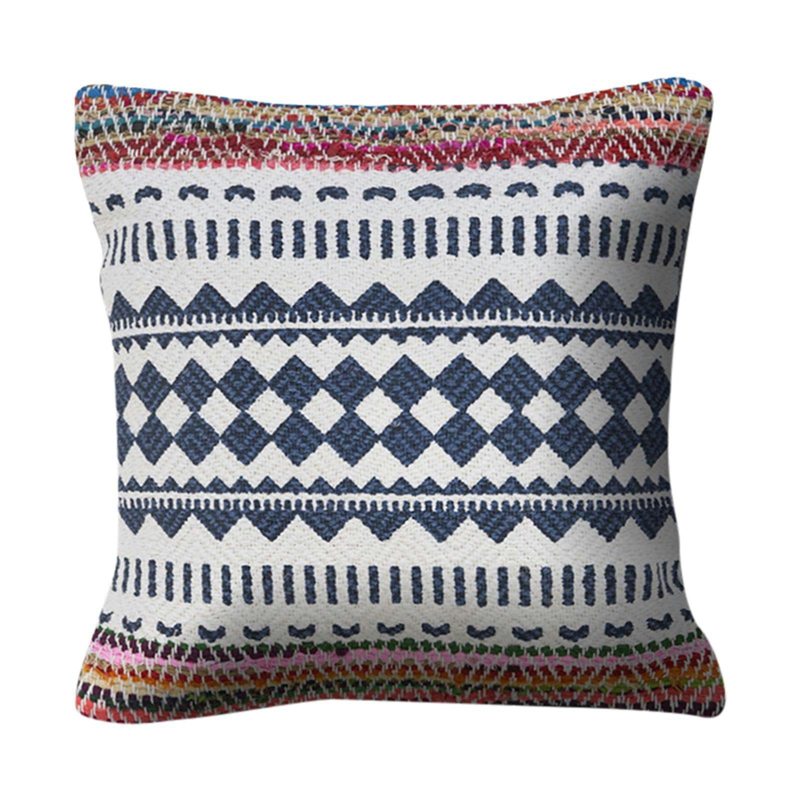 Eclectic Embroidered Bohemian Square Throw Pillow 18"x18"