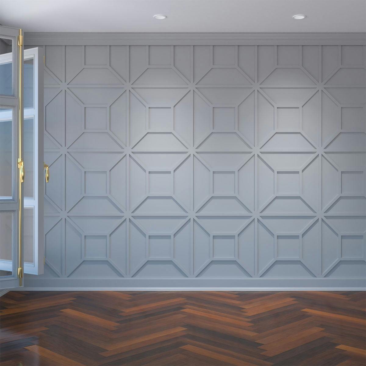 Marion 23'' Unfinished Smooth PVC Fretwork Wall Panel
