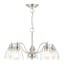 Montgomery Brushed Nickel 5-Light Chandelier with Hand-Blown Glass