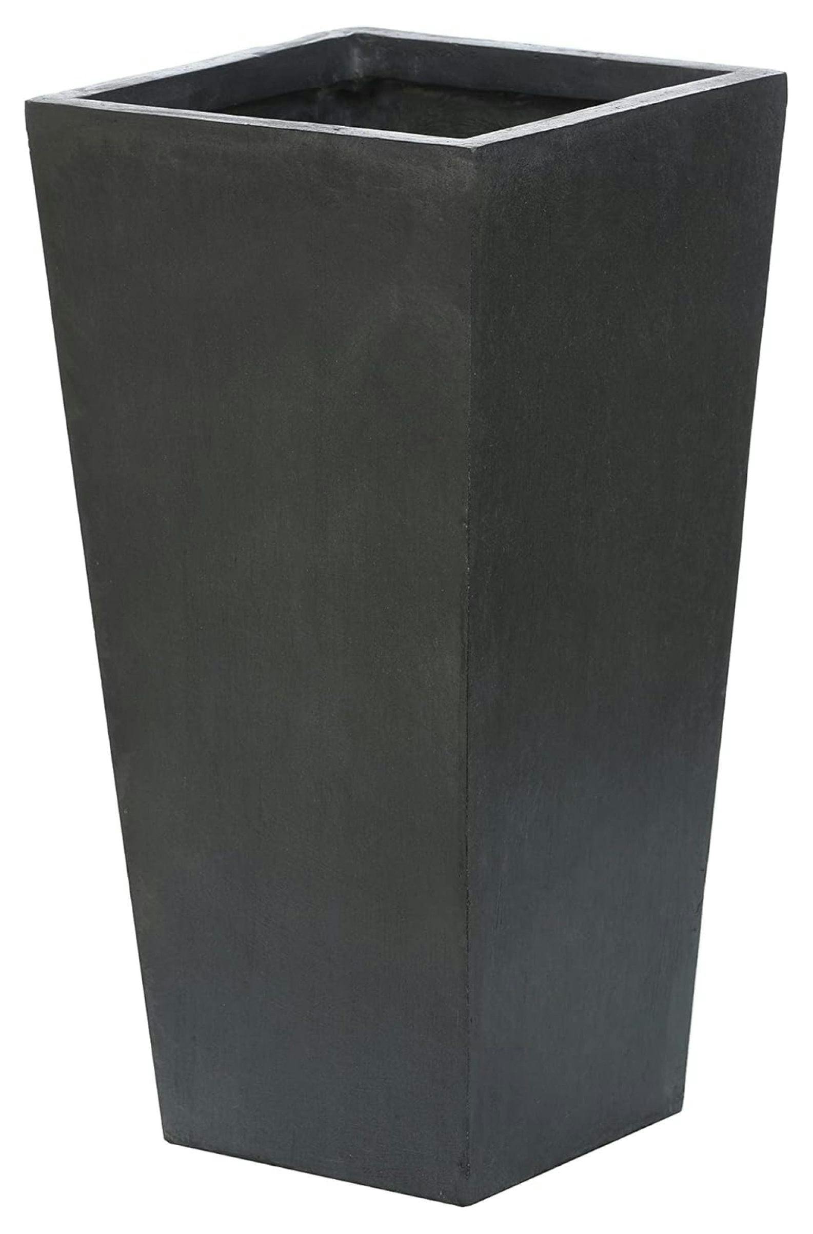 Modern Square Tapered Outdoor-Indoor Planter in Sleek Gray