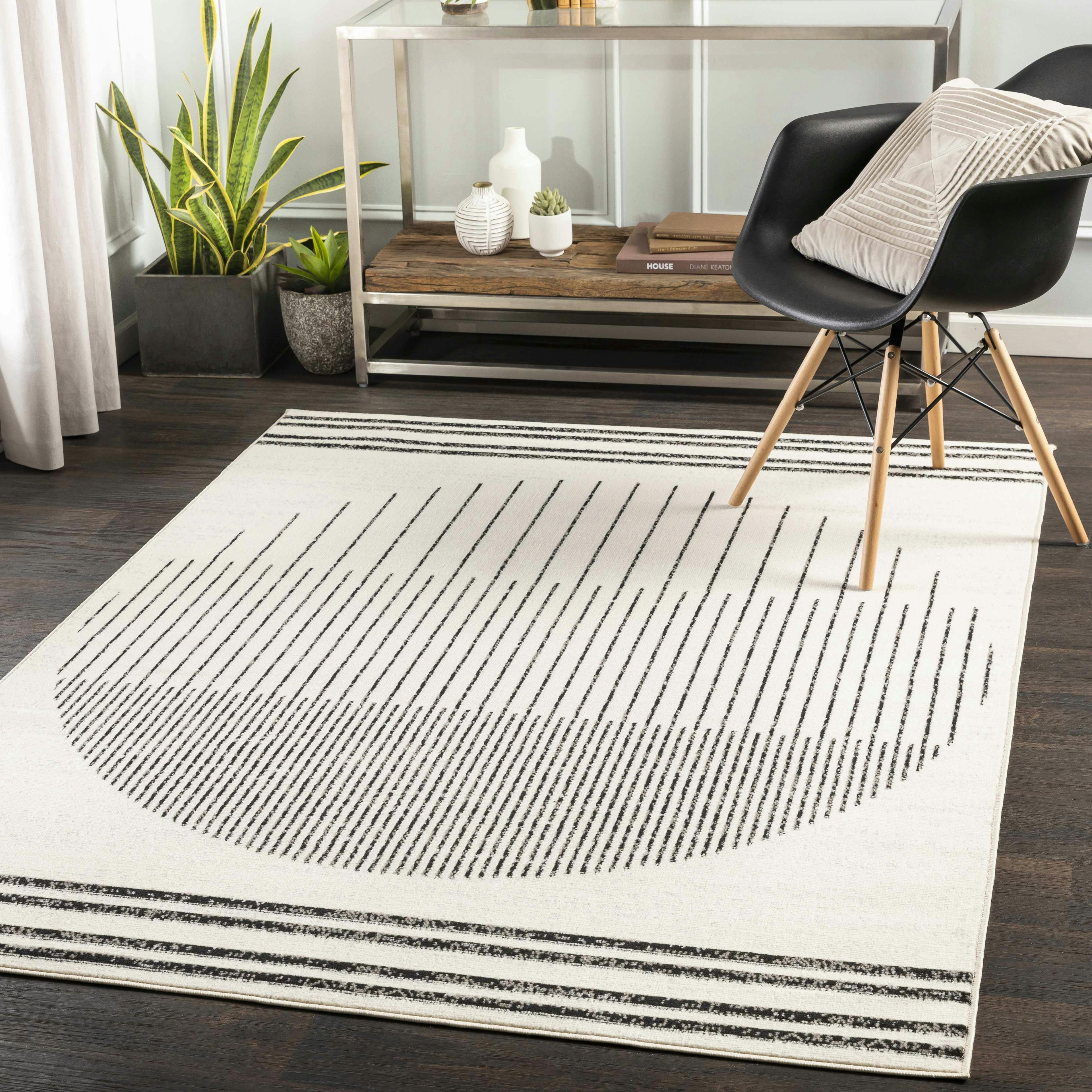 Neerbosch Hand-Knotted Light Gray Square Synthetic Area Rug