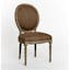 Limed Grey Oak Aubergine Linen Upholstered Side Chair