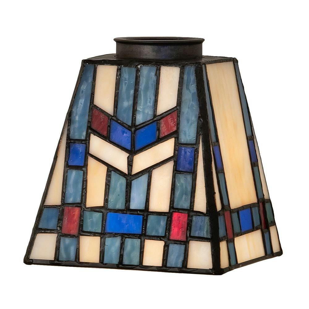 Prairie Wheat 5" Square Stained Glass Lamp Shade