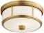 Harbour Point Liberty Gold Flush Mount Ceiling Light with Etched Opal Glass