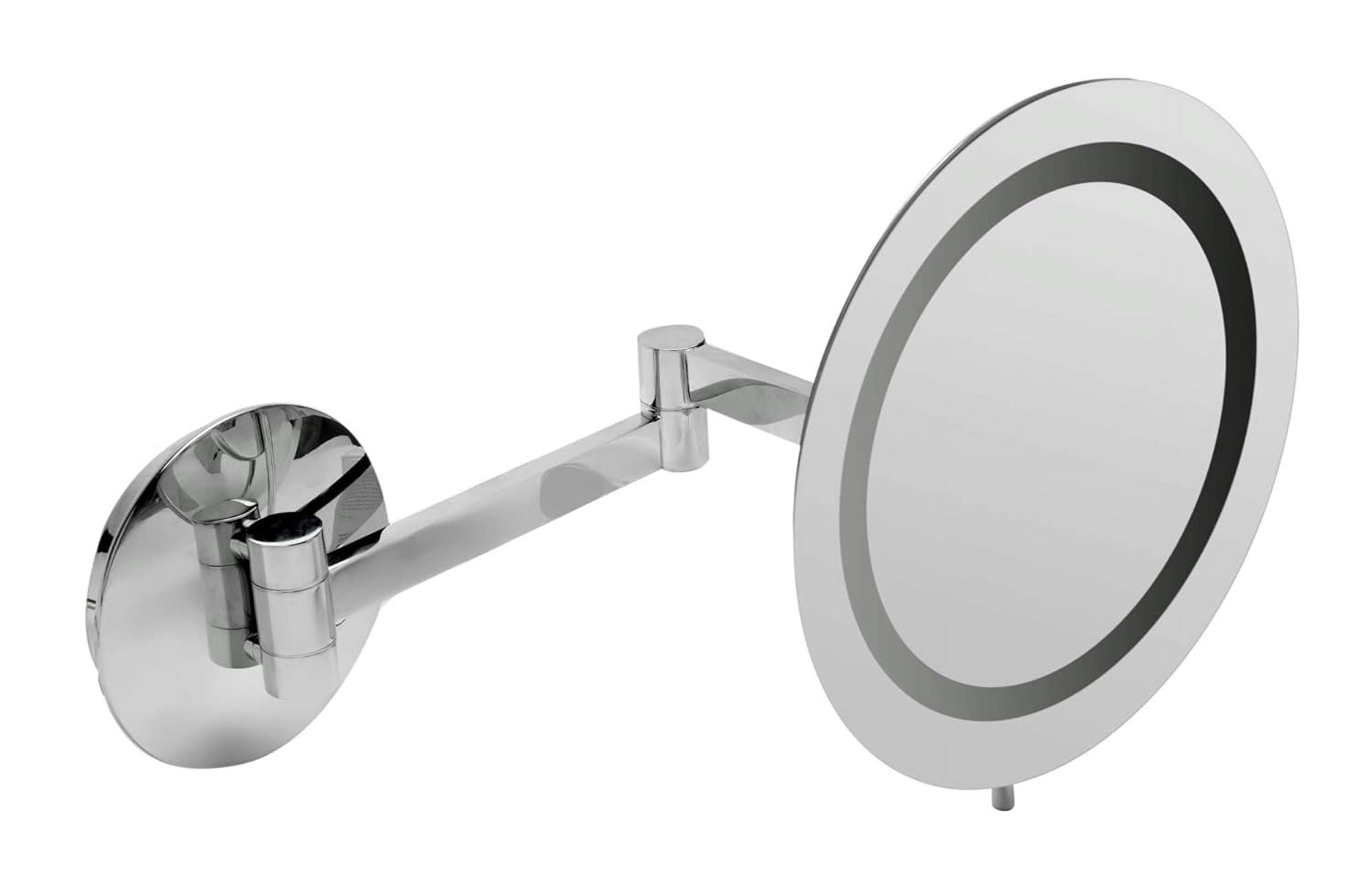 Elegant Polished Chrome 15.5" LED Lighted Wall Mount Magnifying Mirror