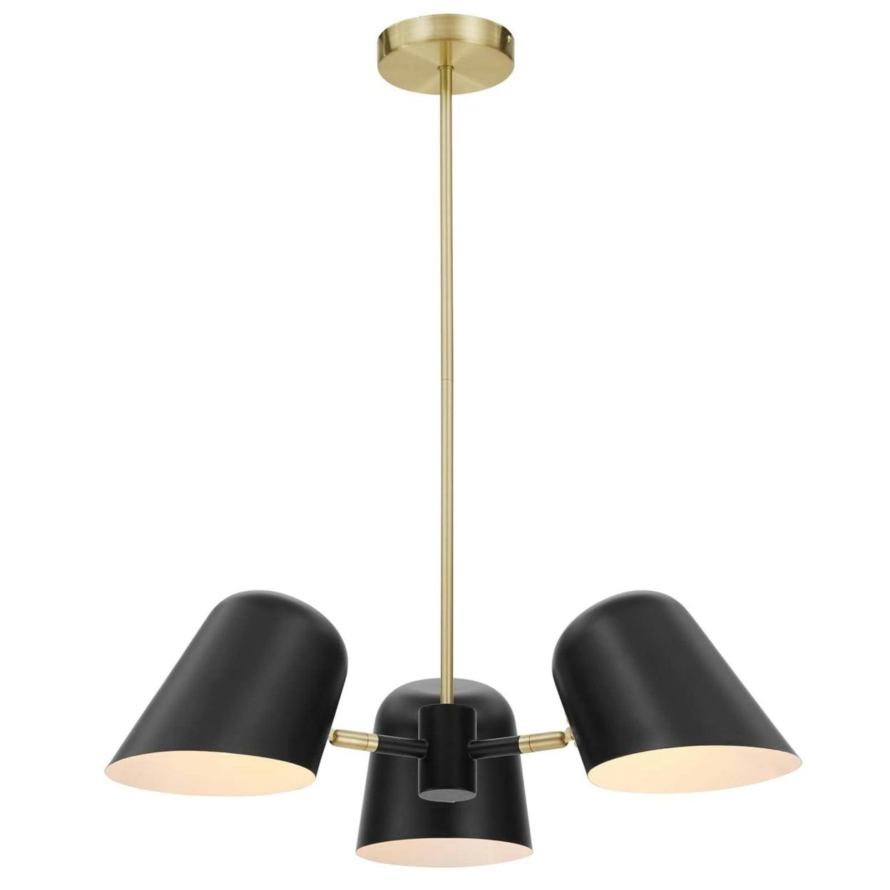 Briana Adjustable 3-Light LED Modern Pendant in Satin Black