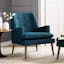 Azure Mid-Century Modern Leisure Lounge Chair with Walnut Legs