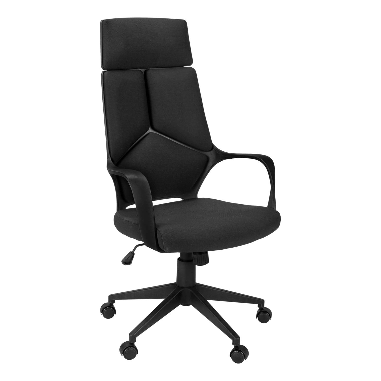 Lucian High-Back Executive Swivel Office Chair in Black Fabric