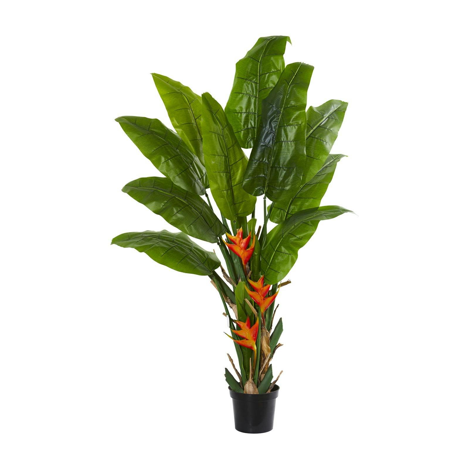 Tropical Breeze 85'' Tangerine Bloom Outdoor Artificial Palm