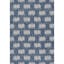 Chambray Blue Geometric 36"x24" Washable Outdoor Rug