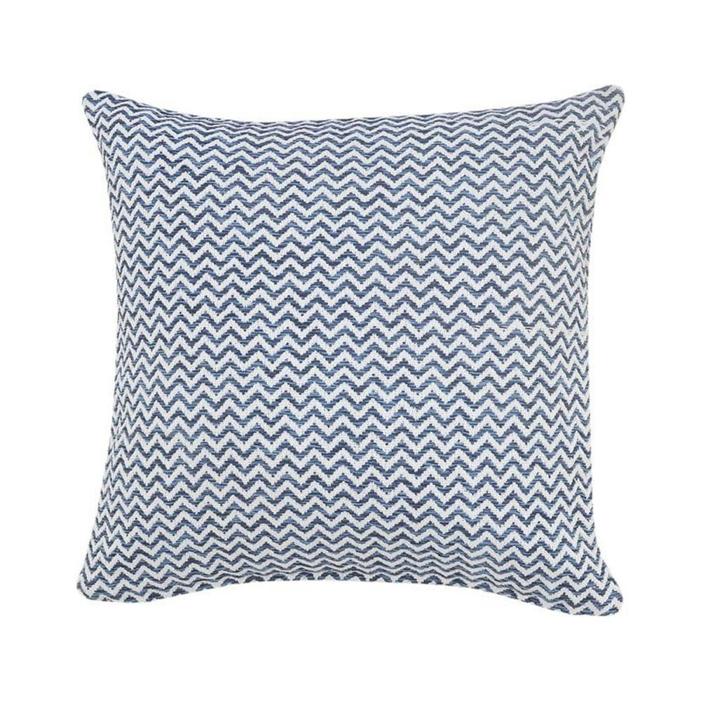 Coastal Chevron Soft Touch Throw Pillow, 22" Square, Navy Blue & White