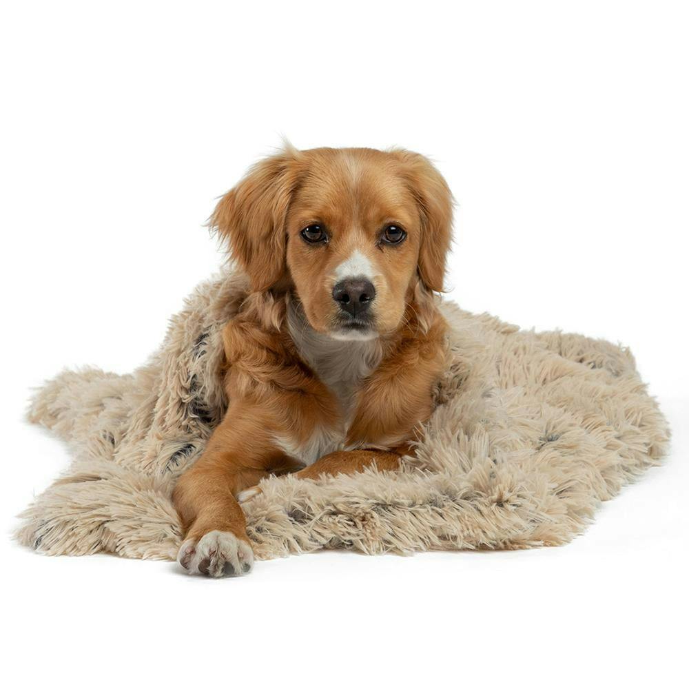 Luxurious Taupe Faux Fur Pet Throw Blanket 30"x40"