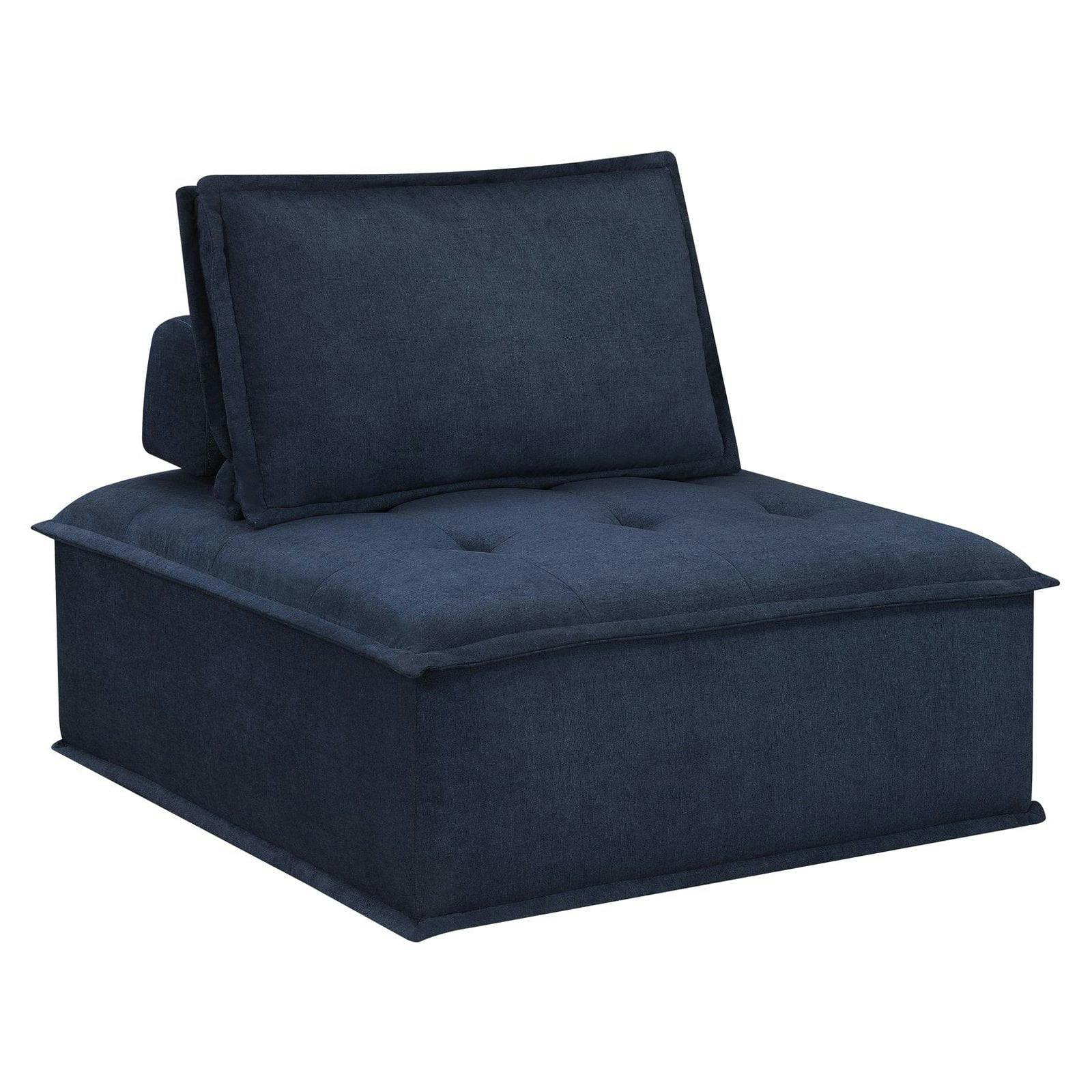 Modular Cube Seating in Durable Blue Linen 42" Square