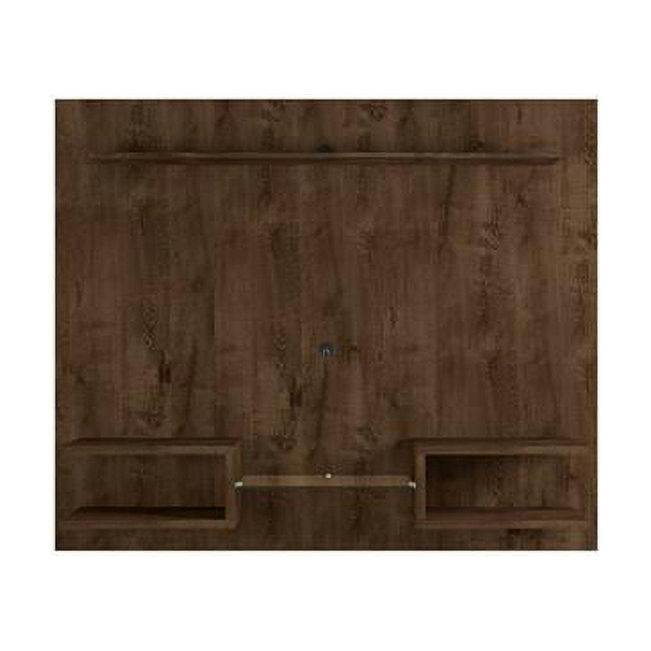 Plaza 64" Rustic Brown Wood & Glass Floating Entertainment Center