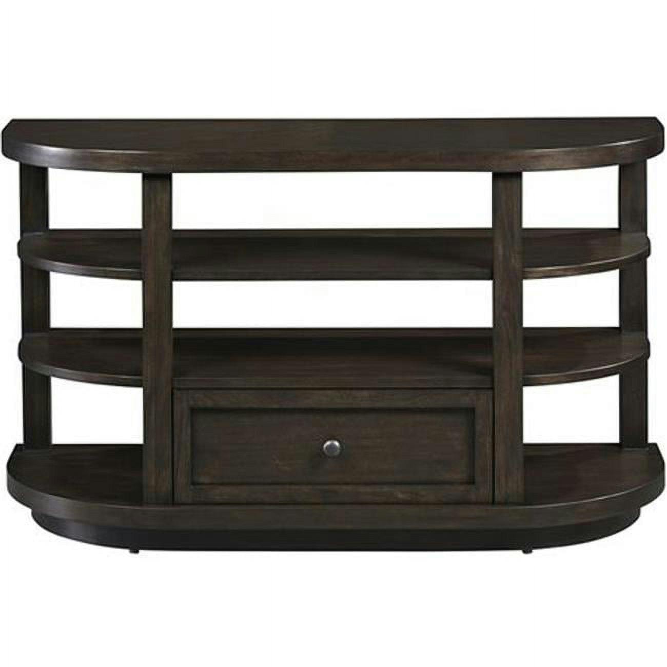 Grove Park Transitional Chocolate Mahogany Console Table with Storage