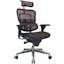 ErgoComfort High-Back Executive Chair in Plum Red Mesh & Leather