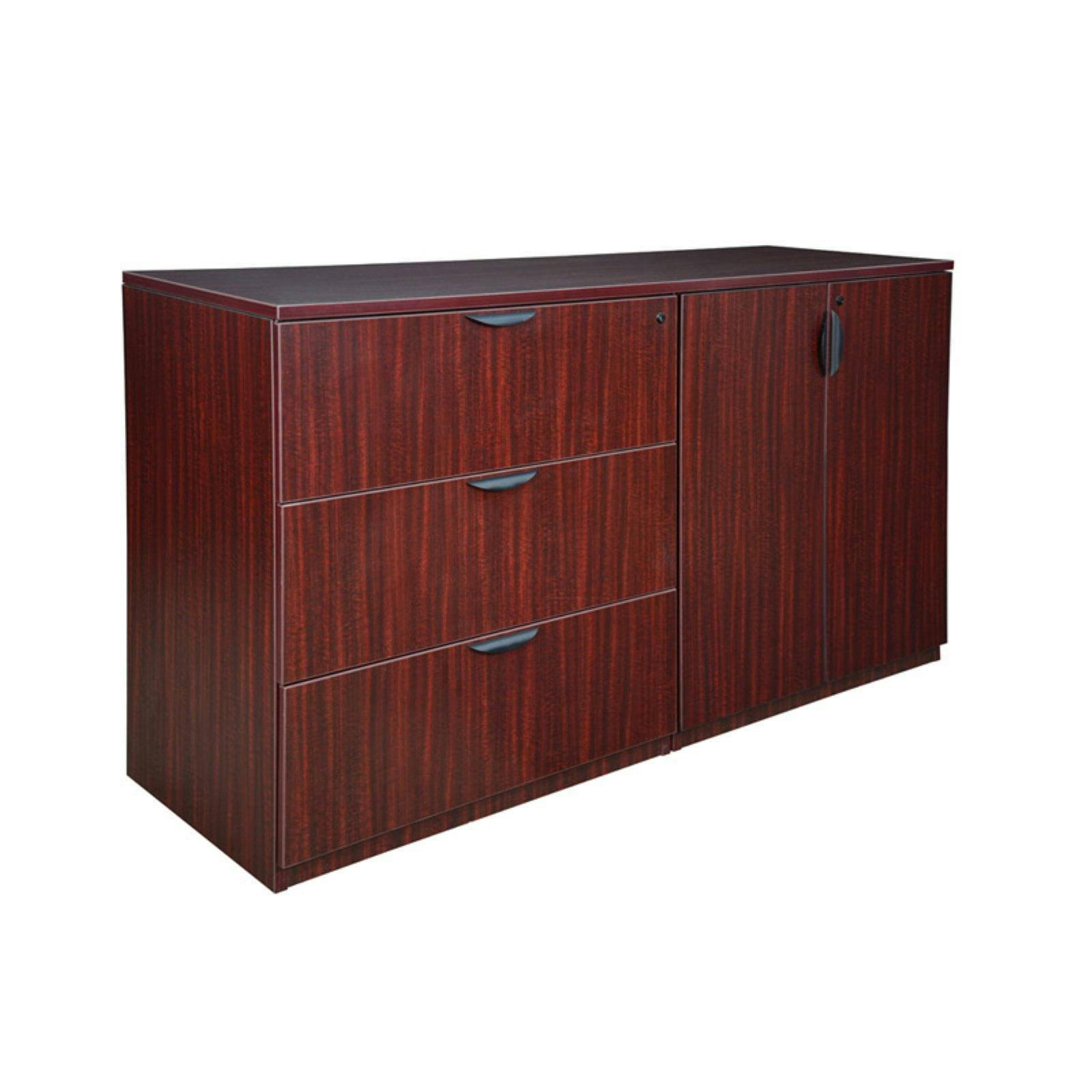 Legacy 72" Mahogany Lateral File Cabinet with Adjustable Shelves