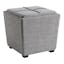 Rockford Dove Gray Fabric Tufted Storage Ottoman with Tray