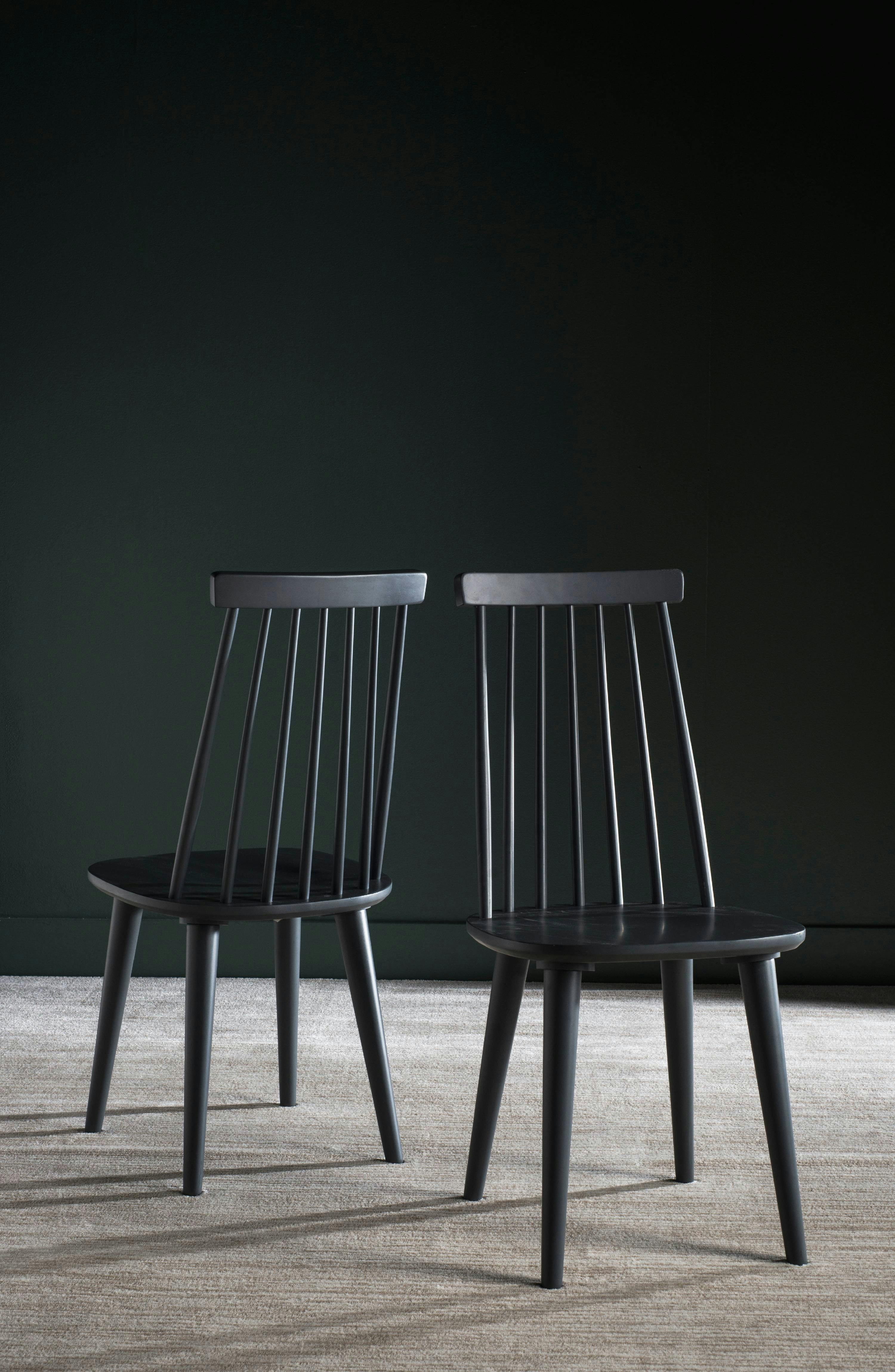 Transitional Gray Windsor Slat Side Chair in Sustainable Wood